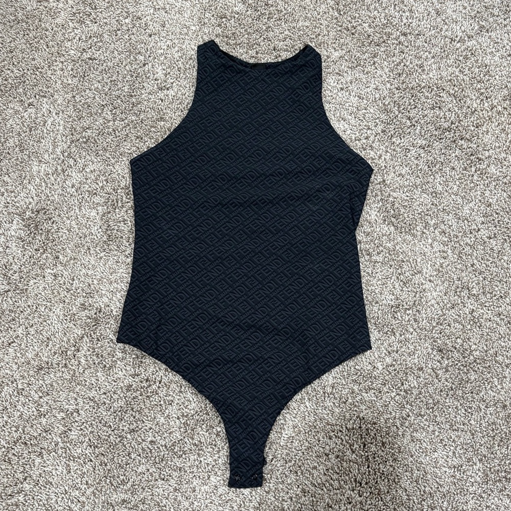 SKIMS fendi Midnight Textured Bodysuit